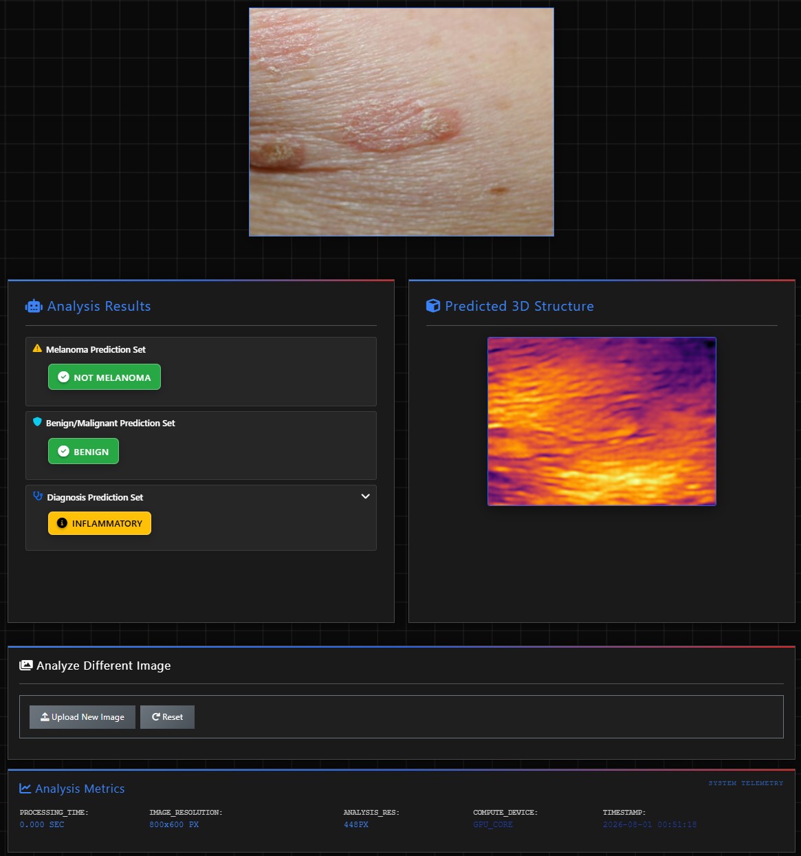 Integumed Technology Demo Screenshot